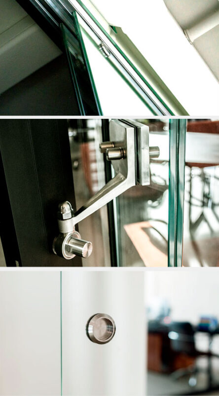 Partitions en verre, portes de douche, armoires, cloisons de magasin, rampes, barrières, toits en verre, vitrage intelligent automatisé pour bureau à Toronto, Ottawa, Montréal, Québec, Sherbrooke